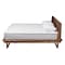 Baxton Studio Macayle Mid-Century Modern Ash Walnut Finished Wood Queen Size Platform Bed 227-12429-ZORO - alternate 4